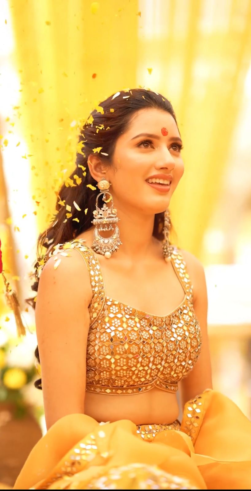 Influencer Bride Neetu Bisht Radiates In Yellow On Haldi Dons A